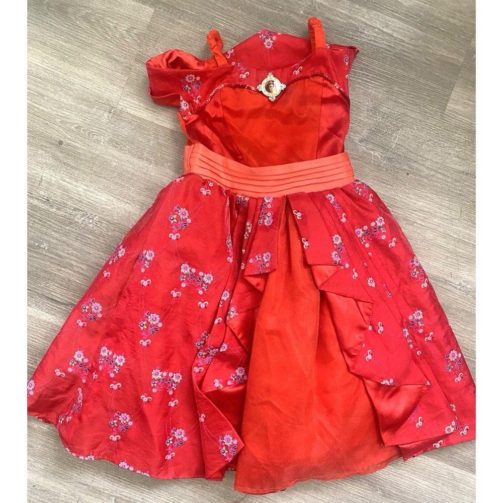 Disney Parks Store Elena‎ Avalor Girls Princess Dress Halloween Sz S Red Deluxe